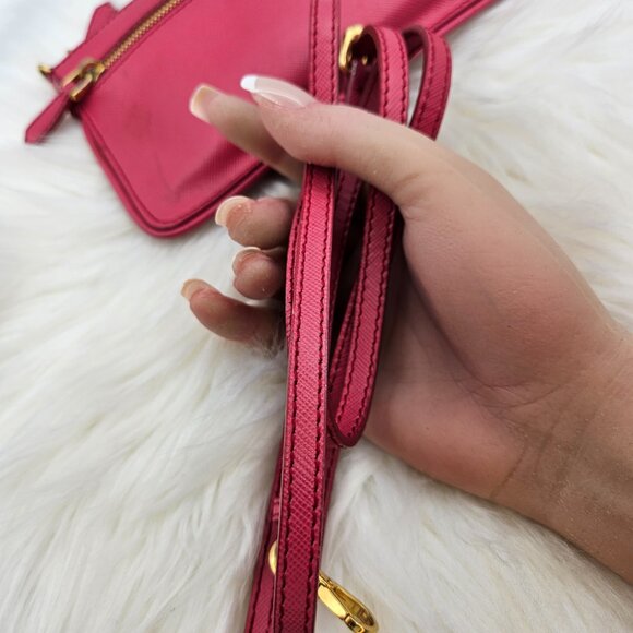 Prada  Pink Saffiano Crossbody Bag - Picture 9 of 16